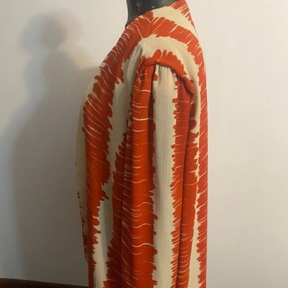 Jo Hanna York by Joan Davis Vintage Burnt Orange/Cream open blazer, size 2X - Picture 6 of 6